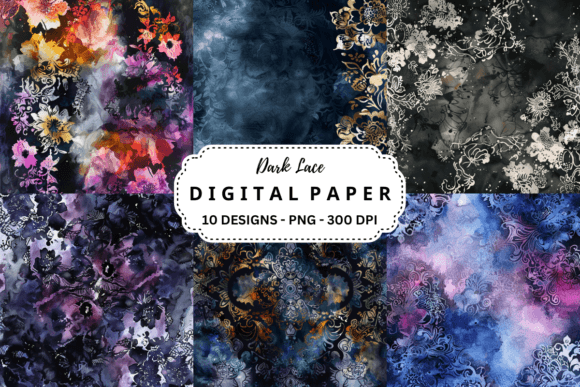Download Watercolor Dark Lace Background - Lace background Collection